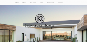K2 Signature Homes website