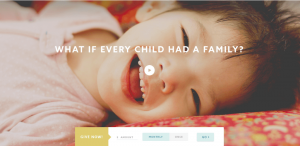 Giving love to a website that connects children and families